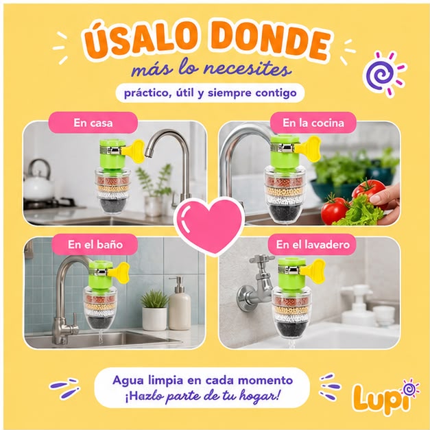Filtro Purificador de Agua para Grifo