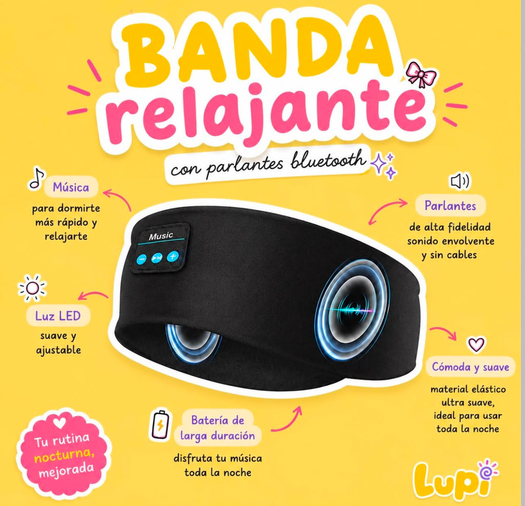 Banda Relajante Con Parlantes Bluetooth