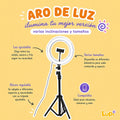 Aro De Luz Led 26 Cm Con Soporte