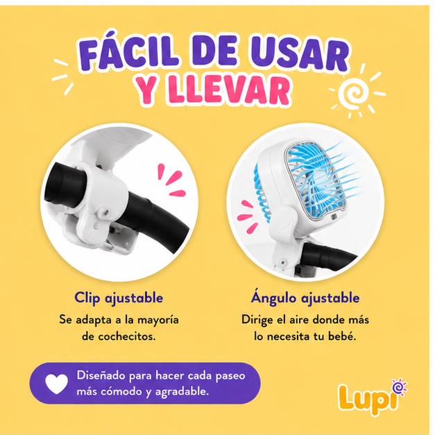 Ventilador Portátil 2 en 1 Recargable