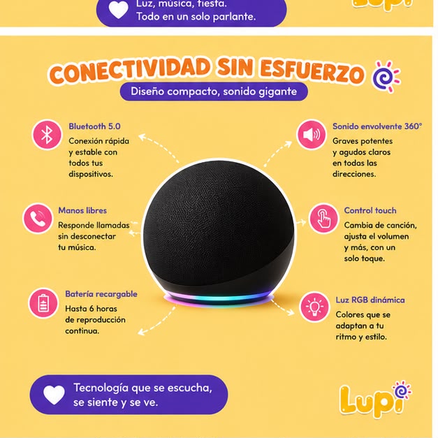 Parlante Inteligente Smart Bass Touch